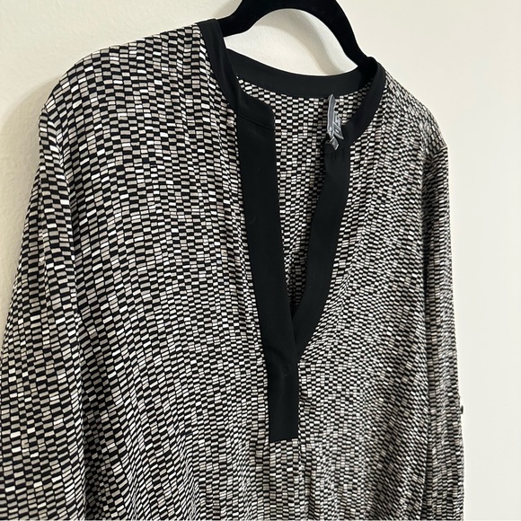 Vince Tunic Monochrome Long Sleeve Dress Size Small - Picture 5 of 11